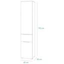 COM-CL4014K56104 Etagere H192xL40xP35cm vue plan