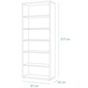 COM-LB4801K30404 Etagère DISEGNO H217xL82xP35cm vue plan
