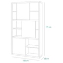 Etagère PRATICO H195xL120xP36cm vue plan