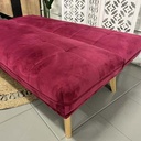 AD-LAB173N112SP3-CR14 Canape 3 places convertible lit CR14 Framboise H82xL180xP90 - Couchage H38xL180xP109 vue5.