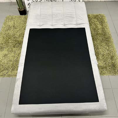 AD-LAH279N17P100-CR05 Canape 1 place convertible lit CR5 Gris clair H82xL100xP90 - Couchage H26xL100xP190 vue6