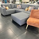 UT-CODY-COLOR-97 Sofa d'angle modulable &amp; ottoman Dark Grey CODY L309xM213cm - Ottoman 96x96cm (5 pièces) vue2