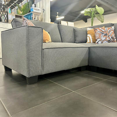 UT-CODY-COLOR-97 Sofa d'angle modulable &amp; ottoman Dark Grey CODY L309xM213cm - Ottoman 96x96cm (5 pièces) vue3