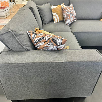 UT-CODY-COLOR-97 Sofa d'angle modulable &amp; ottoman Dark Grey CODY L309xM213cm - Ottoman 96x96cm (5 pièces) vue5