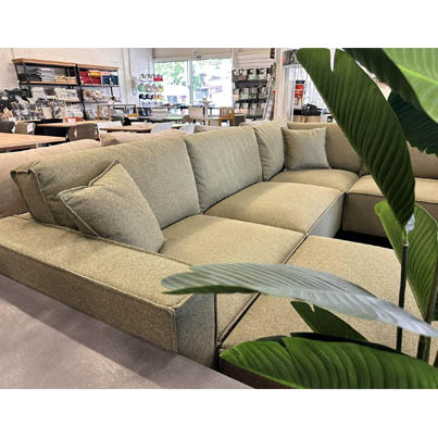 UT-CODY-COLOR-38 Sofa d'angle modulable &amp; ottoman Olive CODY L309xM213cm - Ottoman 96x96cm (5 pièces) vue3