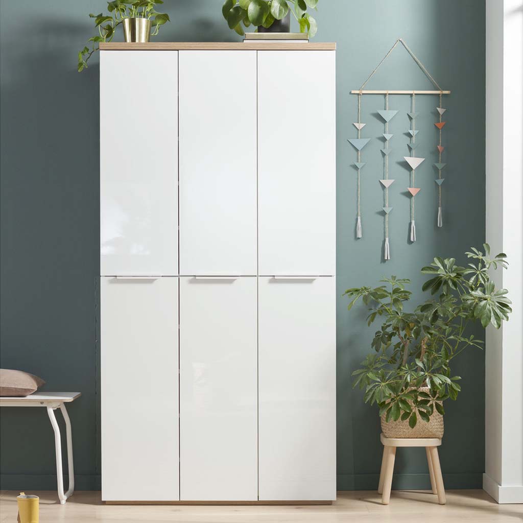 COM-AR3494K64904 Armoire MUNDI 6 portes et étagères ajustables H200xL101xP35cm ambiance1