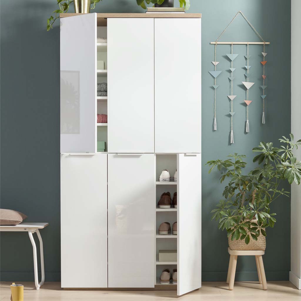 COM-AR3494K64904 Armoire MUNDI 6 portes et étagères ajustables H200xL101xP35cm ambiance2