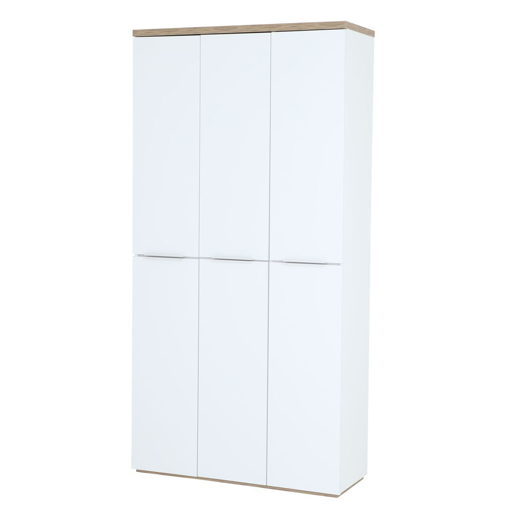 COM-AR3494K64904 Armoire MUNDI 6 portes et étagères ajustables H200xL101xP35cm vue de côté portes fermées
