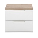 Chevet MUNDI 2 tiroirs H44xL49xP40cm