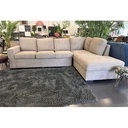 Sofa  3 places convertible lit avec matelas angle Droite Sand SABRINA H90xL272xP190cm (Matelas: H8xL145xP185cm)