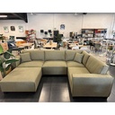 Sofa d'angle modulable + ottoman Olive CODY L309xM213cm / Ottoman 96x96cm (5 pièces)