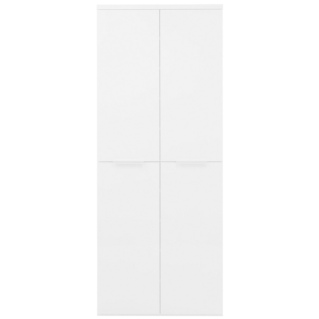 Armoire 4 portes et 9 étagères ajustables H200xL80xP35cm