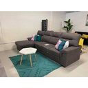 Sofa 4 places convertible Titanium Grey méridienne Gauche