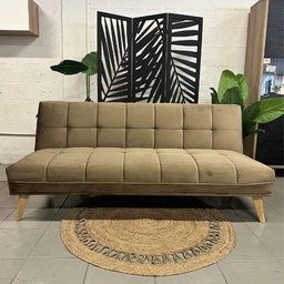 [AD-LAB173N112SP3-CR02] Canape 3 places convertible lit CR02 Café H82xL180xP90 / Couchage H38xL180xP109