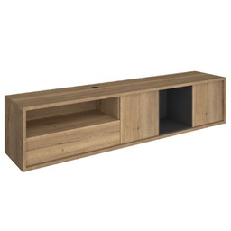 [TRA-1474] Meuble TV petit cadre chene/ombre L218xP46xH48